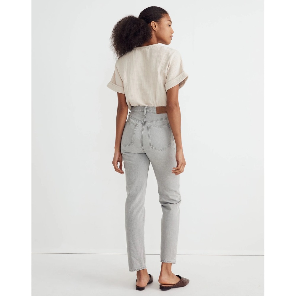 Madewell Straight Leg Jeans in Light Gray - Picture 2 of 10